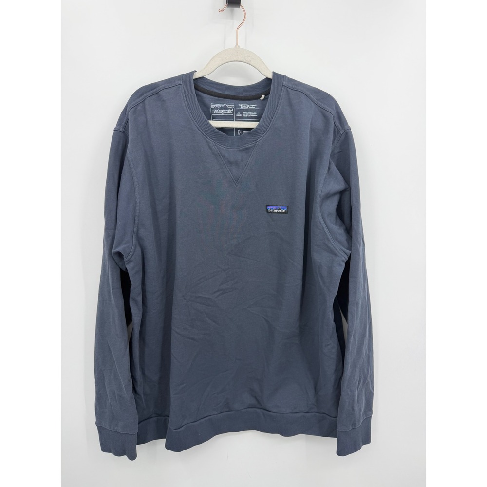 Patagonia Regenerative Organic Cotton Sweatshirt Mens XXL‎ Blue Grey Logo 26346